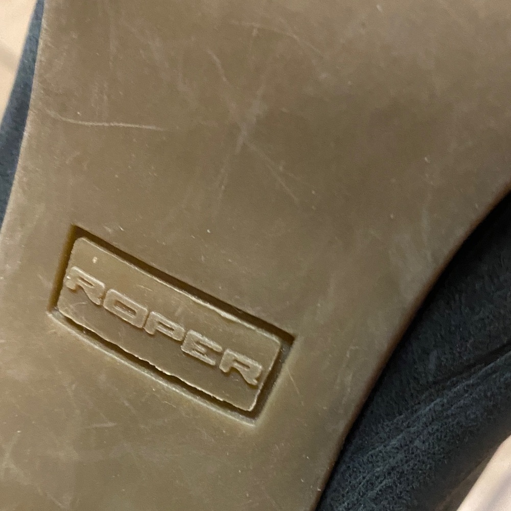 Roper Black Leather Slip-On Clog Mules 8 Western Vibes Cowgirl Office - Picture 7 of 10